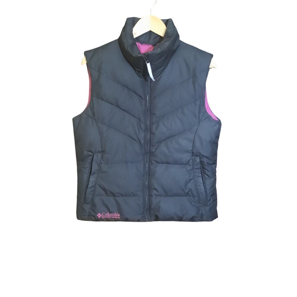 Columbia Womens Black Full Zip Puffer Vest Size Medium